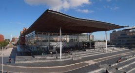 A photo of the Senedd building