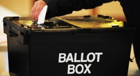 A photo of a ballot box