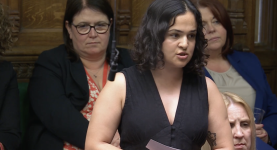 A photo of Nadia Whittome speaking at PMQs