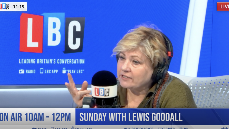 Emily Thornberry speaking on LBC