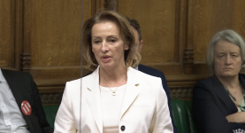 Sarah Pochin asking a question in PMQs