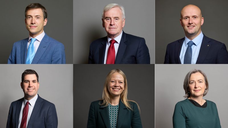 Photos of Adrian Ramsay, John McDonnell, Stephen Flynn, Richard Burgon, Sian Berry, Liz Saville Roberts