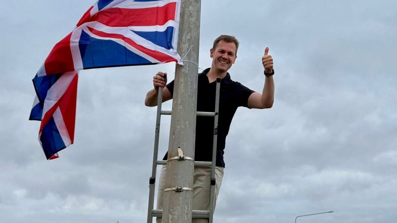 Robert Jenrick has joined in a far-right flag raising campaign