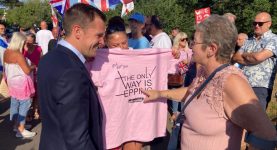 Robert Jenrick at Epping Forest protest