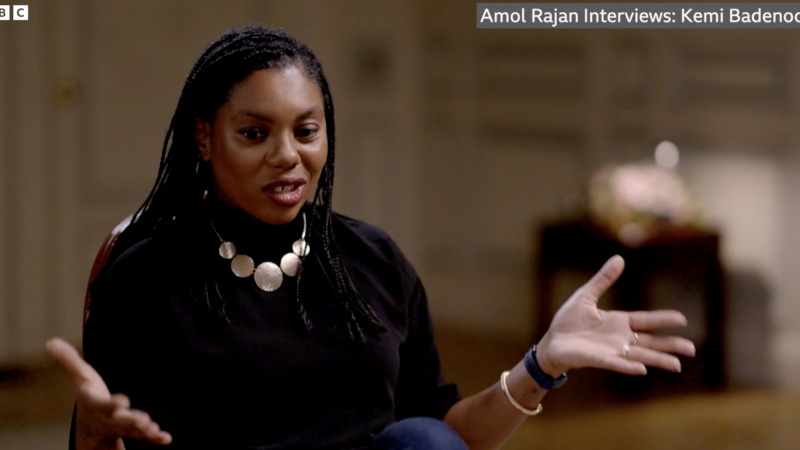 Kemi Badenoch being interviewed by Amol Rajan