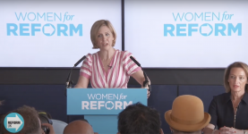Andrea Jenkyns speaking at Reform's conference on 'women's safety' today