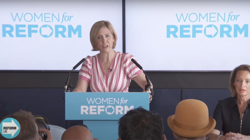 Andrea Jenkyns speaking at Reform's conference on 'women's safety' today