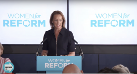Sarah Pochin speaking a Reform's conference on 'women's safety'