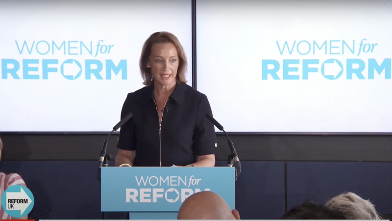 Sarah Pochin speaking a Reform's conference on 'women's safety'