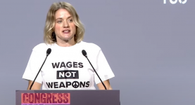 Jo Grady speaking at TUC Congress