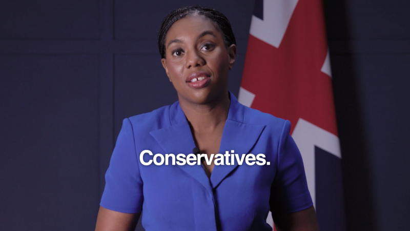 Kemi Badenoch speaking about the Tories' 'borders plan'