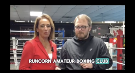 Sarah Pochin at the boxing club