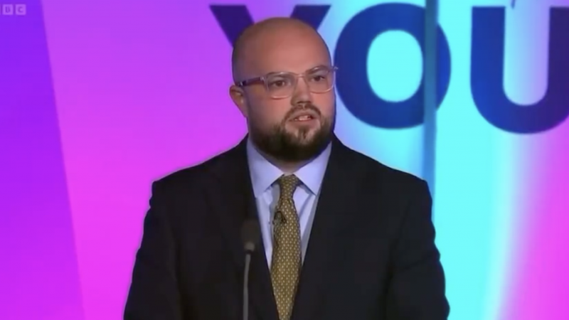 Llŷr Powell, Reform's candidate in the Caerphilly Senedd by-election