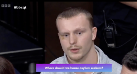 A BBC Question Time audience member lays into GB News' Matt Goodwin