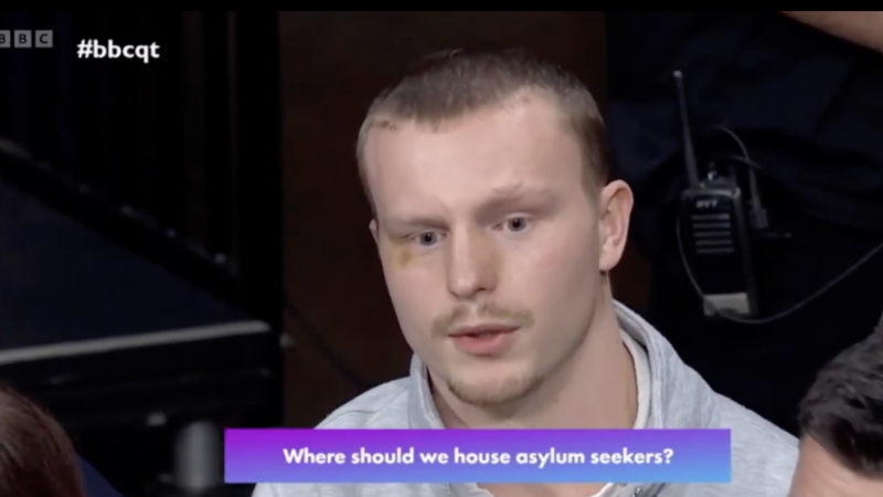 A BBC Question Time audience member lays into GB News' Matt Goodwin