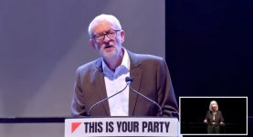 Jeremy Corbyn speaking at Your Party Conference