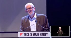 Jeremy Corbyn speaking at Your Party Conference