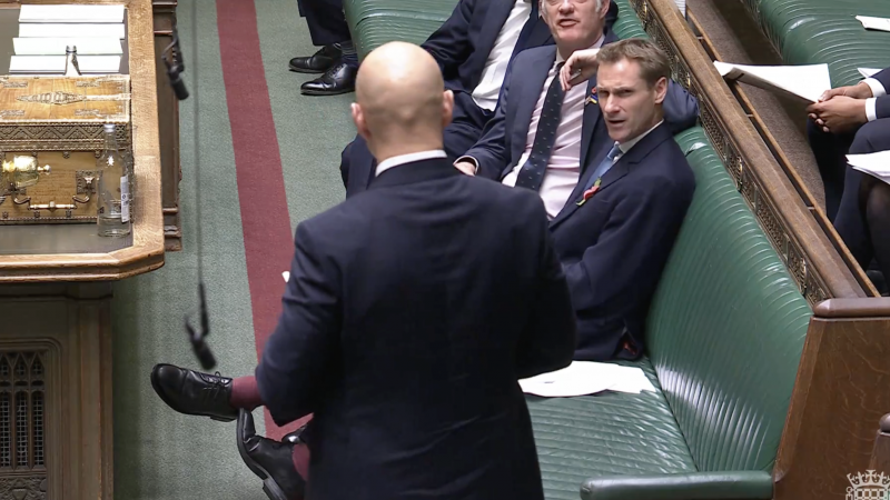 Max Wilkinson confronts Chris Philp over his remarks about the Huntingdon train attack