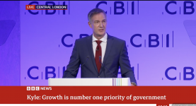 Peter Kyle speaking at the CBI conference earlier this week