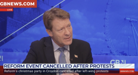 Richard Tice says Reform will sue the venue for cancelling their Christmas fundraiser dinner
