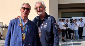 Nigel Farage pictured with Italian businessman Flavio Briatore at the F1