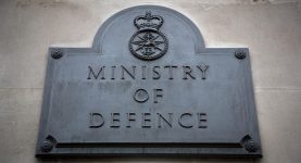 A Ministry of Defence plaque