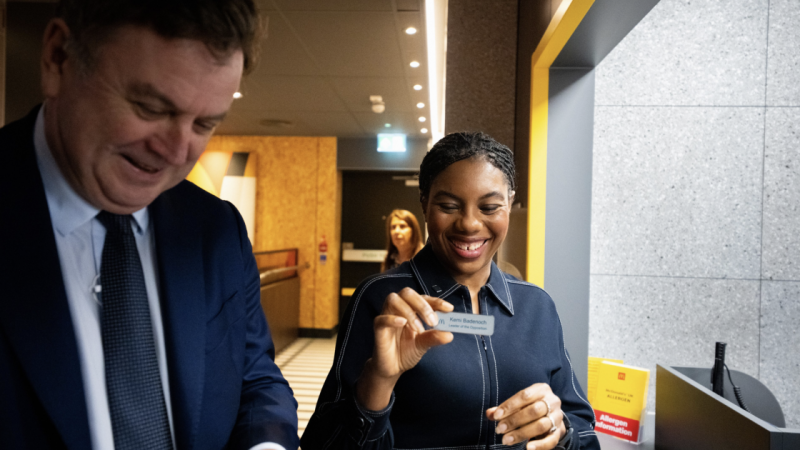 Kemi Badenoch works a shift at McDonald's