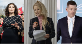 Angeliki Stogia, Hannah Spencer and Matt Goodwin