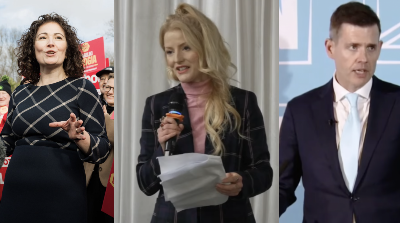 Angeliki Stogia, Hannah Spencer and Matt Goodwin