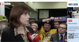 Labour's deputy leader, Lucy Powell speaking about the Gorton and Denton by-election