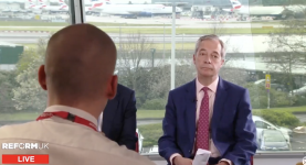 Farage responds to questions about low levels of youth support for Reform