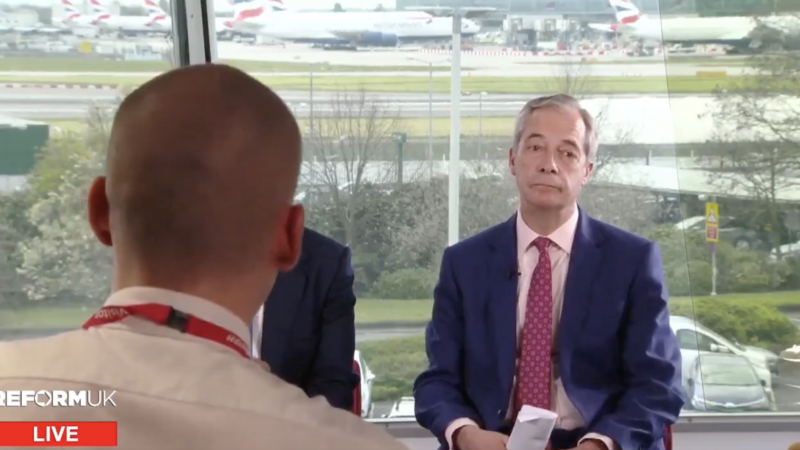 Farage responds to questions about low levels of youth support for Reform