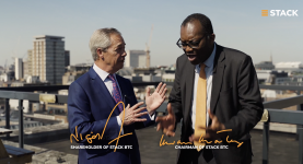 Nigel Farage and Kwasi Kwarteng promoting £2 million Stack Bitcoin purchase