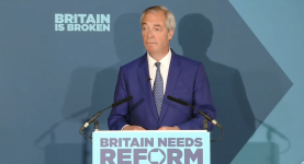 Nigel Farage calls X "very dangerous" at a press conference